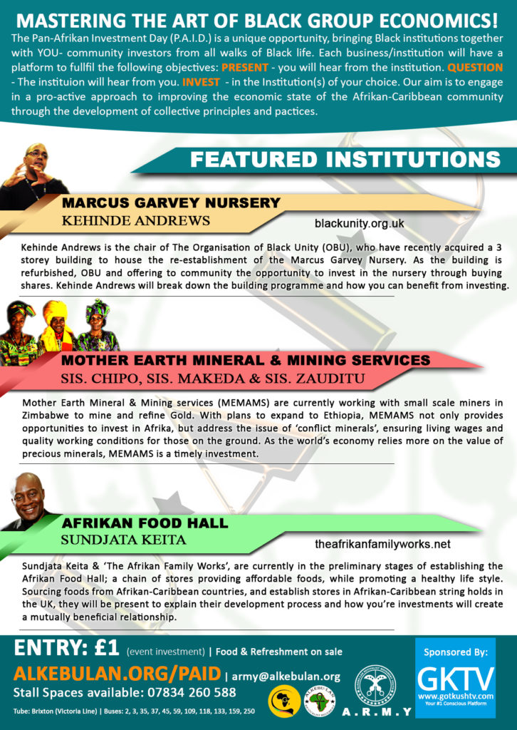 P.A.I.D. (Pan-Afrikan Investment Day) AID b