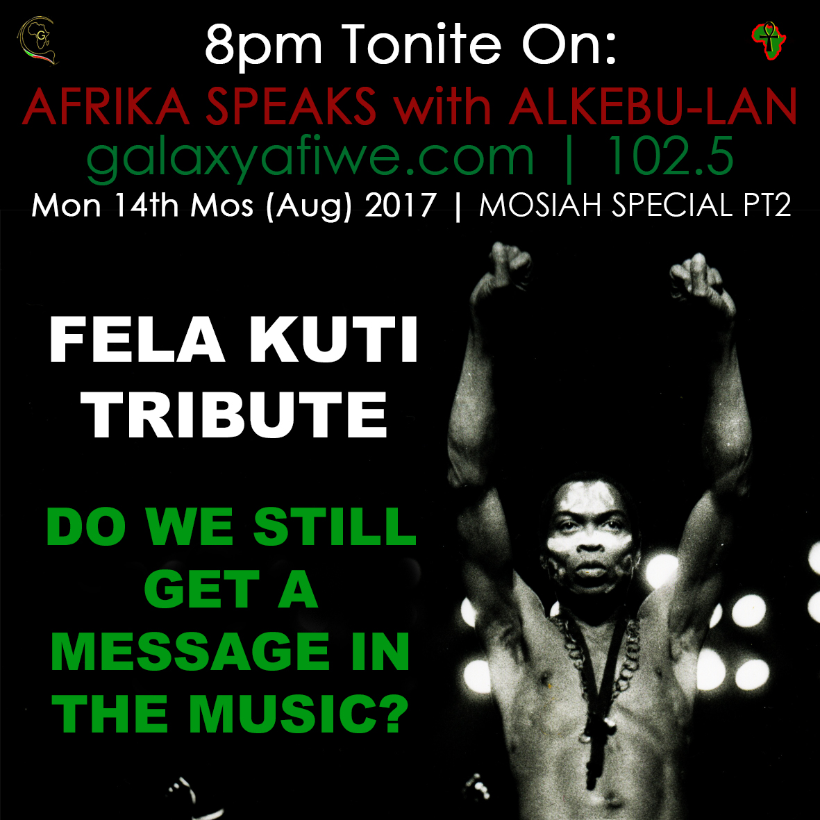 Afrika Speaks: FELA KUTI TRIBUTE - Do we still get a message in the music? ASwA Fela